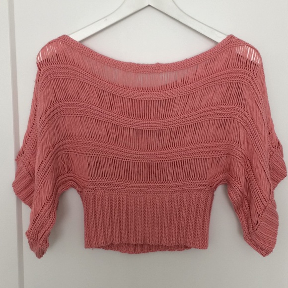 Pink knit crop top - Picture 2 of 5